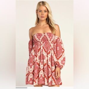 NWT Lulus Boho Mini Dress